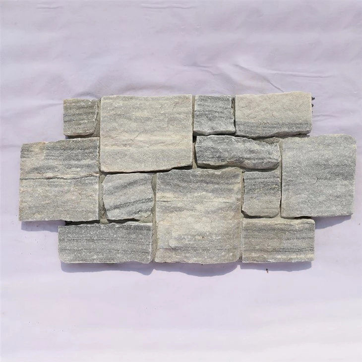 Revêtement mural en pierre naturelle en forme de croix Quartzite gris JRD-050